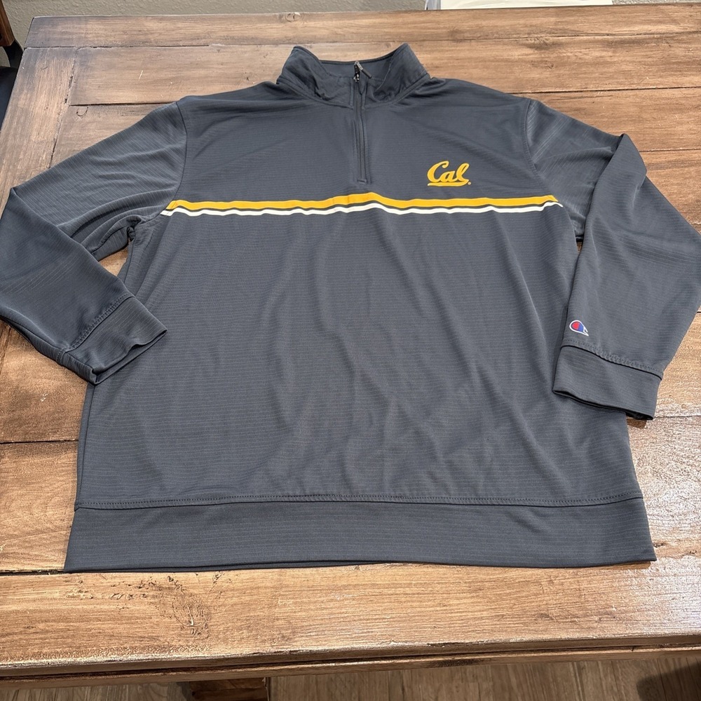 California‎ Cal Golden Bears 1/4 Zip Champion Brand Pullover Jacket Mens XL